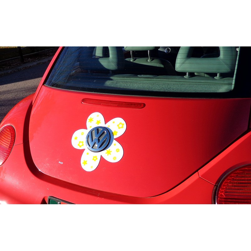 Bling My Bug Magnetic VW Beetle Decal Yellow Daisy