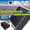 Full Complete 200W Solar Panel+6000W Power Generator 110V Home RV