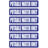 Unbranded 6 pack POTABLE WATER ONLY Vinyl Stickers | Decals Pipemarkers Plumbing Labels