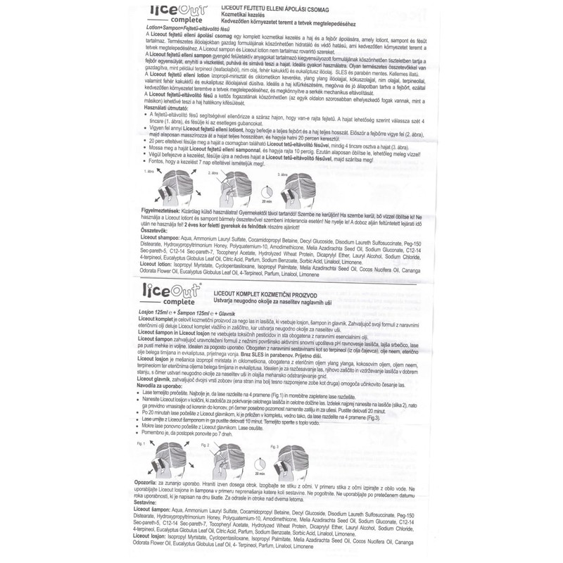 LICEOUT Complete Cosmetic Treatment Against Head Lice and Nits in