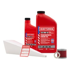 CRAFTSMAN Oil Change Kit compatible with Suzuki GN125 ALT125 LT125 LT185 10W-40 Full Synthetic - In The Kit: 1.5 Quarts of Oil, 1 Filter, 1 Crush Washer, 1 Oil Change Sticker (CMXOKLT400293)