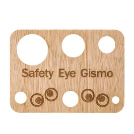 Generisch Safety Eyes Tool for Amigurumi Craft Eye Tool Wooden Safety Eyes Insertion Tool for Crocheted Plush Toy Eyes 6/10/15/16/22/30 mm