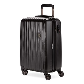 SwissGear 7272 Energie Expandable Hardside Luggage with Spinner Wheels and TSA Lock, Black, Carry-On 19-Inch