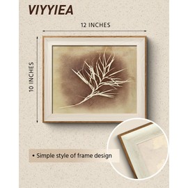 VIYYIEA Framed Wall Art for Living Room, Herbarium Canvas Prints, Vintage Home Decor, Flowers Painting Picture, Bathroom Wall Decor Gifts for Friends or Family -【Herbarium】-(12L x 10W)