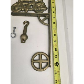 Ashley Belle Vintage Motorcycle Wall Mount Cast Iron Dinner Bell by Ashley Belle NOS