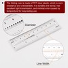sourcing map Film Flexible Ruler 4 Inch 0.1mm Scale PET