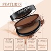 Eyebrow Colour Powder, Two-Tone Waterproof Eyebrow Stamp Eyebrow Powder, One