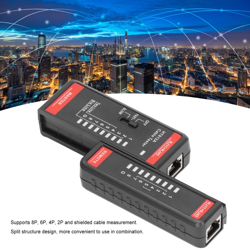 Network Cable Tester RJ11 RJ45 Phone Line Wire Test Tool