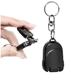 Portable Nail Clippers Compact Collapsible Travel Keychain Nail Clipper with Case, Folding Nail Clippers, Mini Stainless Steel Manicure Tool (Black)