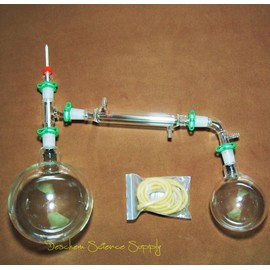 Deschem 2000ml,24/40,Glass Distillation Apparatus,New Lab Vacuum Distill Glassware Kit
