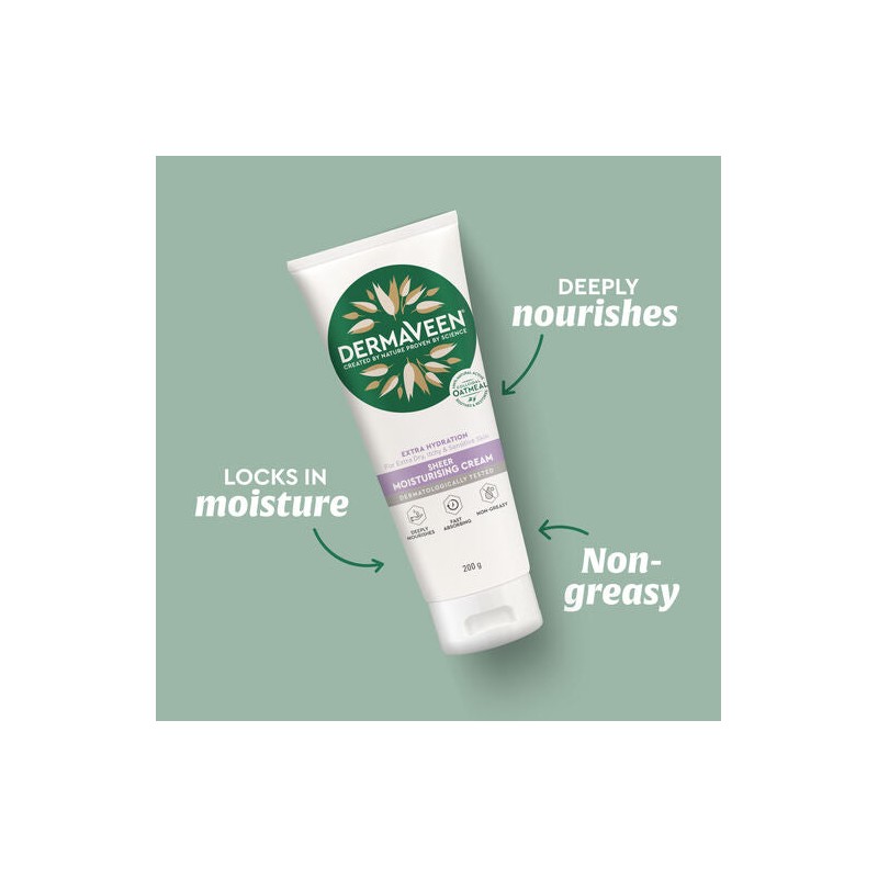 DermaVeen Extra Hydration Sheer Moisturising Cream 200g