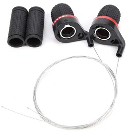 Yosoo Bicycle Gear Lever, Bike Speed Shift Lever Twist Grip Shift for Mountain Bike or Bike Speed Shift (Red + Black)