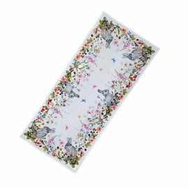 texpot Table Runner 40 x 90 cm with Bunny Print Summer Meadow Easter Spring