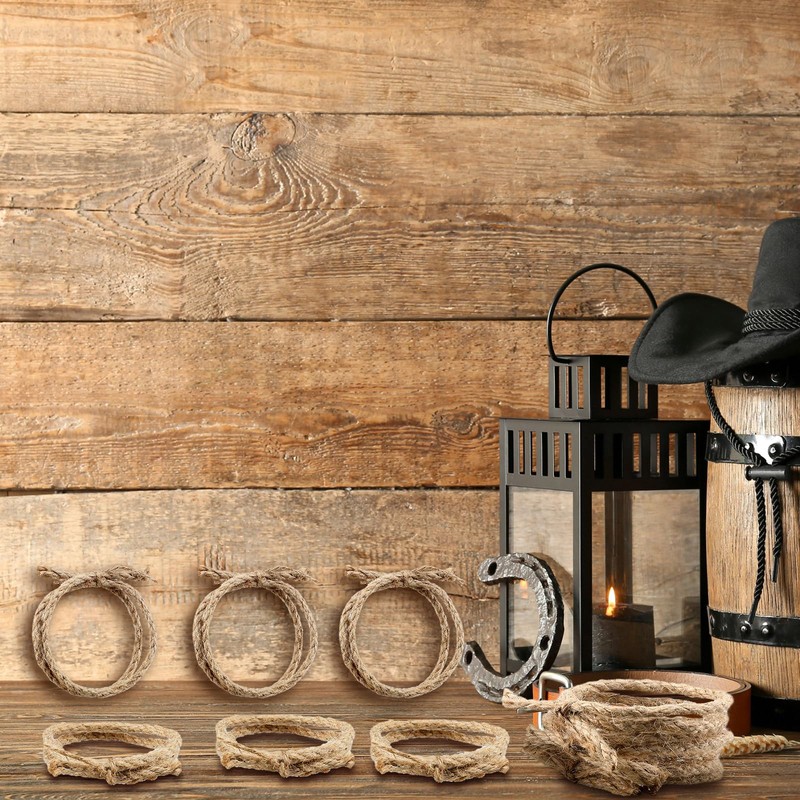 Wowangce 24 Pcs Western Themed Party Decorations Twisted Hemp Rope
