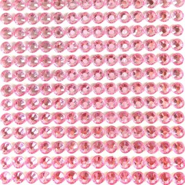 Wrapables 6mm Crystal Diamond Adhesive Rhinestones, 500 Pieces, Pink