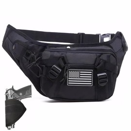 Vdones Concealed Carry Tactical Fanny Pack - Utility Tactical Waist Bag for Men Hip Belt Military Fanny Pack Molle Bag with Holster for Shooting, Hiking, Cycling, Traveling