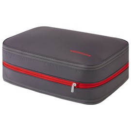 Bee Nesting Waterproof Compression Packing Cubes 4 sets, Large Travel Packing organizers for Carry on Luggage, 2 Sides Expandable Storage Bags for Backpacking, Suitcases, 4PCS, Gray