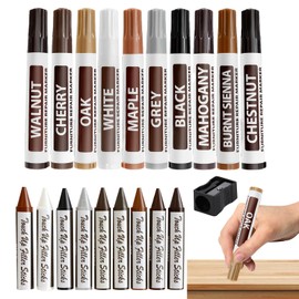 Pack of 21 Furniture Markers, Wooden Furniture Repair Kit, Wood Scratch Repair Marker for Stains, Scratches, Wooden Floors, Tables Desks, Carpenters, Bed Posts