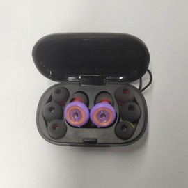 Ear Plugs for Sleeping Noise Cancelling with 3 Noise Reduction Levels - 45 dB Reusable Soft Silicone Earplugs for Sleep, Work, Travel - with 4 Pair Ear Tips, Fluorescent Ring and Carrying Case(Purple)