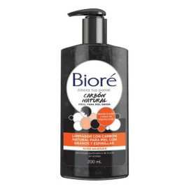 Bioré Limpiador Facial Carbón Natural Antiacné Parabenos 200ml