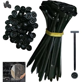 100PCS Nylon Universal Cable Tie Buckle – Heavy Duty Self-Locking Zip Ties Holder, Multipurpose Plastic Cable Ties Tool, UV Resistant Zipties High Temperature for Car Daily Auto Fixing (20pcs)