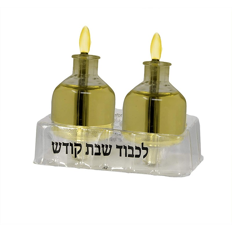 Shabbat Oil Candles - Large Ohr Lights Pre-Filled Oil Shabbos
