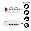 V-TAC 6 Gang Electric Multi Socket with Switch and 1.5m