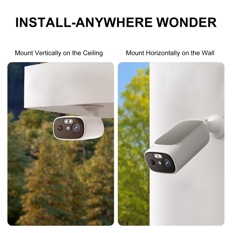 5G WiFi Security Cameras Wireless Outdoor, 4 Cameras with 2