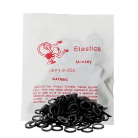 LA MIERE Non latex 100P Black Orthodontic Elastics Dental Rubber Bands Intraoral Black Elastic Bands (Heavy, 6.5 Oz, 3/8"(9.5mm))