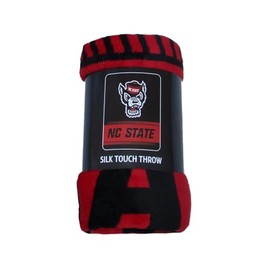 VF North Carolina State Wolfpack Fleece Throw Blanket 45" x 60" Team Colors (Black)