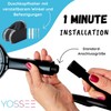 YOSSEE 1.5M Smooth PVC Shower Hose and Head Bundle with