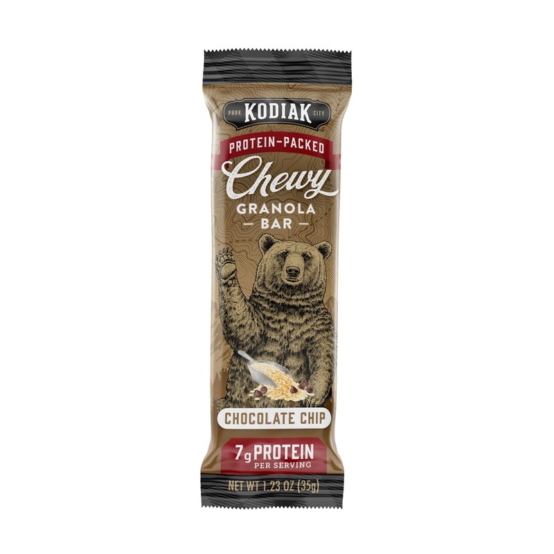 Kodiak Cakes Chewy Granola Snack Bars, Chocolate Chip, High Protein,