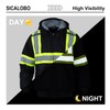 Sicalobo Men's High Visibility Fleece Lined Safety Sweatshirt,High Vis Winter
