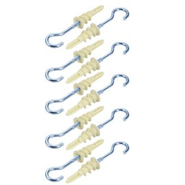 uxcell 10Pcs Self Drilling Drywall Anchor 14mm Inner Dia Zinc Plated Eye Screw Hook Assortment