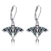 URONE Moth Earrings 925 Sterling Silver Moth Dangle Earrings With