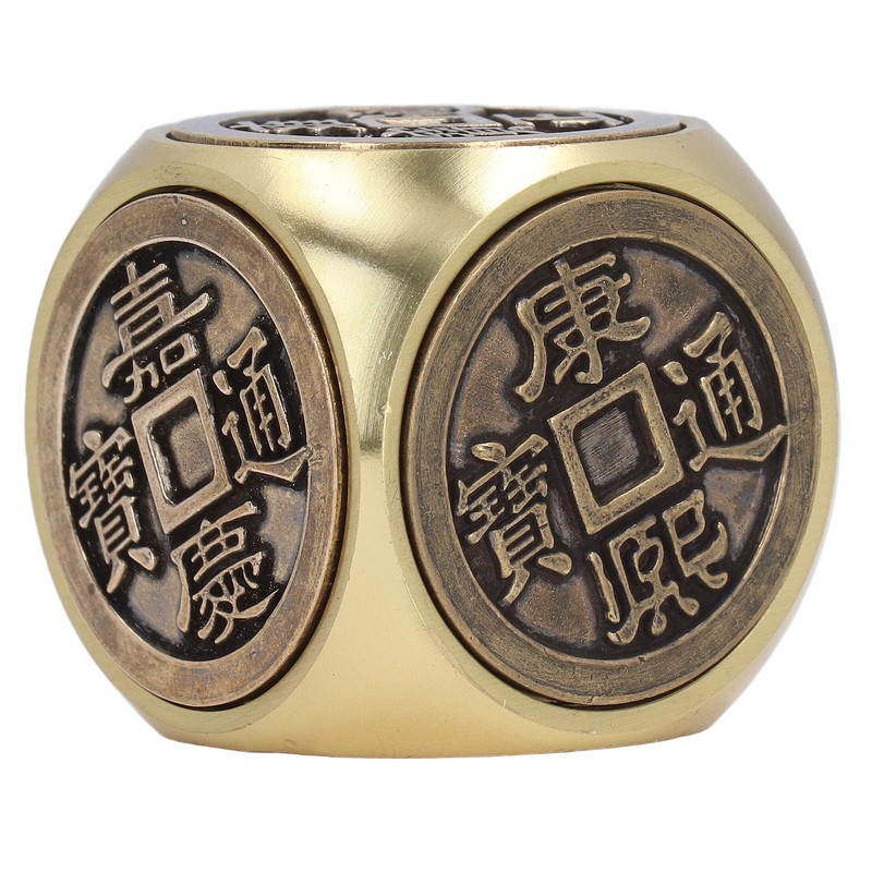 Metal Figertip Rotating Cube Embossed 6 Sided Anti Anxiety Stress