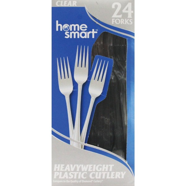 Home Smart Heavy Duty Plastic Forks (24-Count) Pack of 24