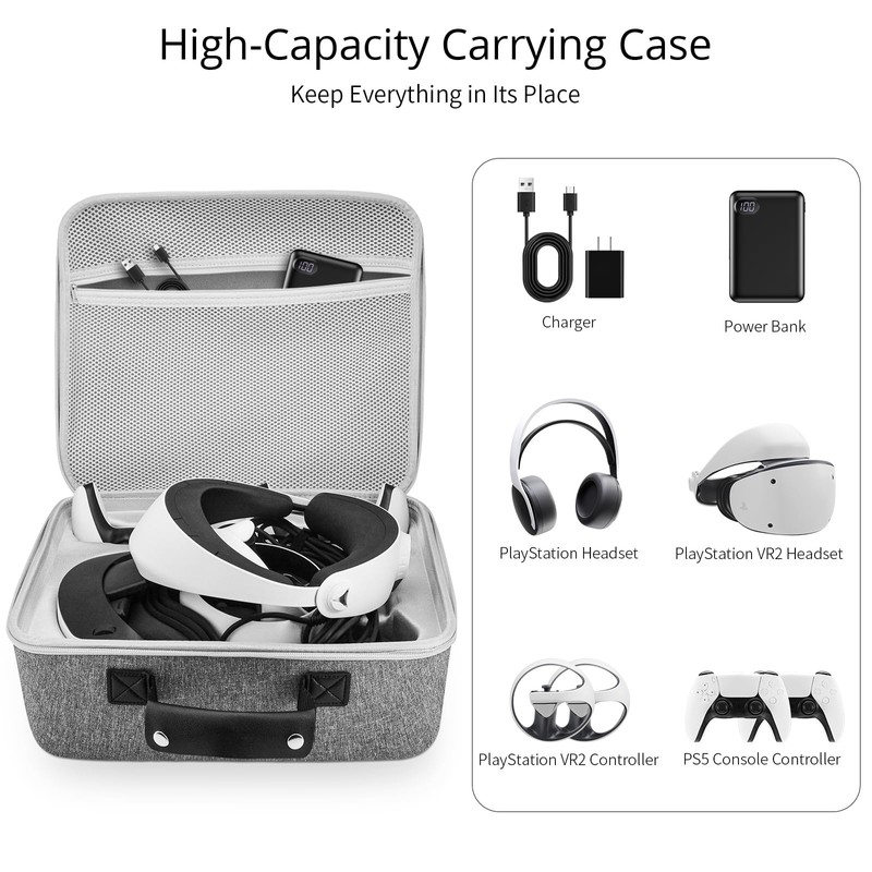 VORI Carrying Case for PSVR2 Gaming Headset and Touch Controllers