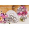 TROTH FASHION Metal Antique Silver Plated Hair Clips Women, Crystal