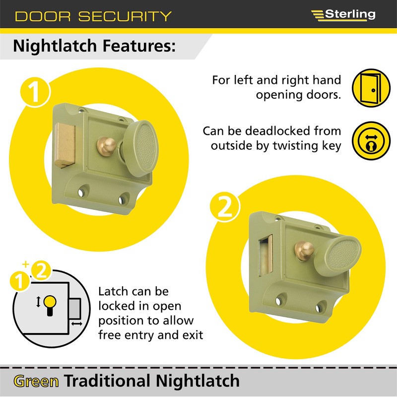 Sterling NLS201 Narrow Traditional Champagne Nightlatch