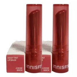 Innisfree 이니스프리 듀이 틴트 립밤 4호 로즈브릭 x2개 Innisfree Dewy Tint Lip Balm #4 Rose Brick x2