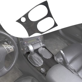Lcojicep Car Carbon Fiber Sticker Compatible with Corvette C6 Z06 ZR1 2005-2013 Real Carbon Fiber Sticker Decal Interior Trim Cover Accessories (Central Control Gear Box)