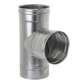 Metal Duct Pipe Tee Connector Connector for Air Vent Pipe Hose Connector Silver