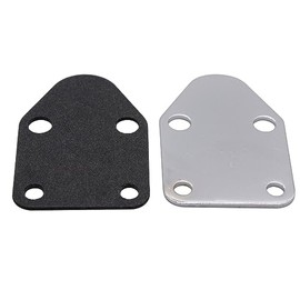 YUCHENSHLP SBC Chrome Fuel Pump Block Off Plate With Gasket 283 327 350 383 400 SB Chevy