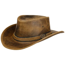 SCIPPIS Irving Leather Hat, brown