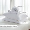 Simple&Opulence 100% French Linen Sheet Set Breathable Durable for Hot