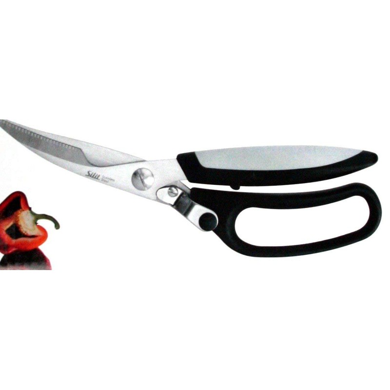 Silit Pollo Geflügelschere mit Integriertem Knochenbrecher 24 cm Edelstahl, für