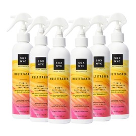 SGX NYC Multitasker 7-in-1 Daily Leave-In Treatment - Heat Protection Spray for Hair - Weightless Leave In Conditioner Spray with Biotin - 6 pc