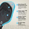 Allwake Pickleball Paddle T700 Raw Carbon Fiber Pickleball Paddle, Increased