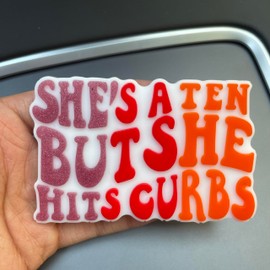 (300 Design Optional) MUBYOK M409 SHE'S A TEN Silicone Freshie Mold for Baking Aroma Beads Car Freshie Supplies